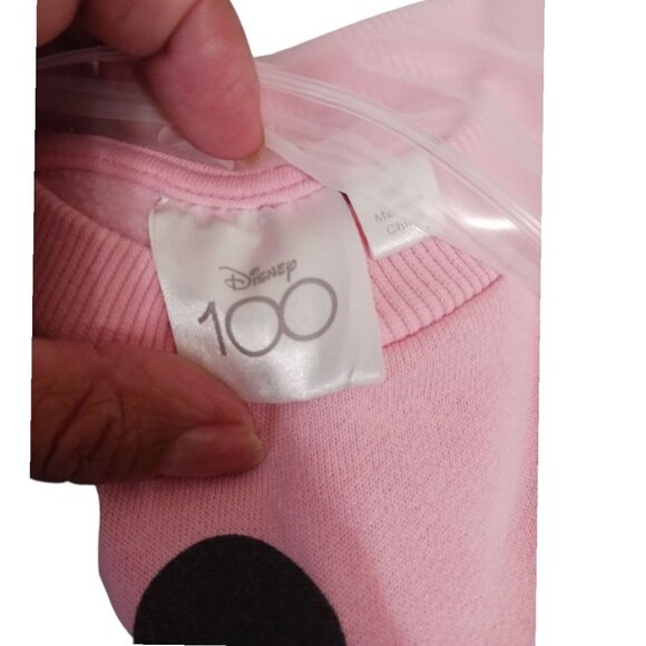 Disney 100 Pink Mickey Mouse Sweatshirt Pink/blk/redMedium - Picture 4 of 12